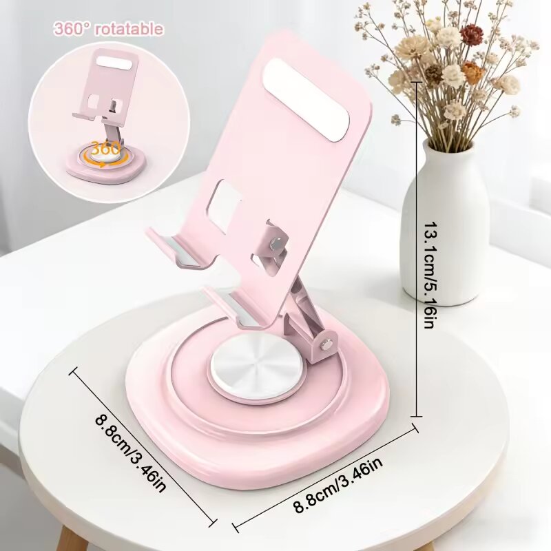 Office Furniture Table - 360 Degree Rotatable Foldable Desktop Phone