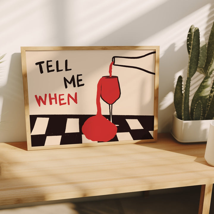 Office Furniture At Home - Vintage Tell Me When Drink Canvas