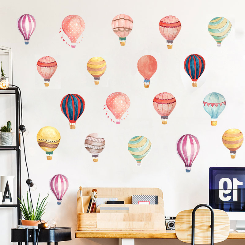 Colourful Hot Air Balloons Wal - Office Furniture At Home 评论和价格