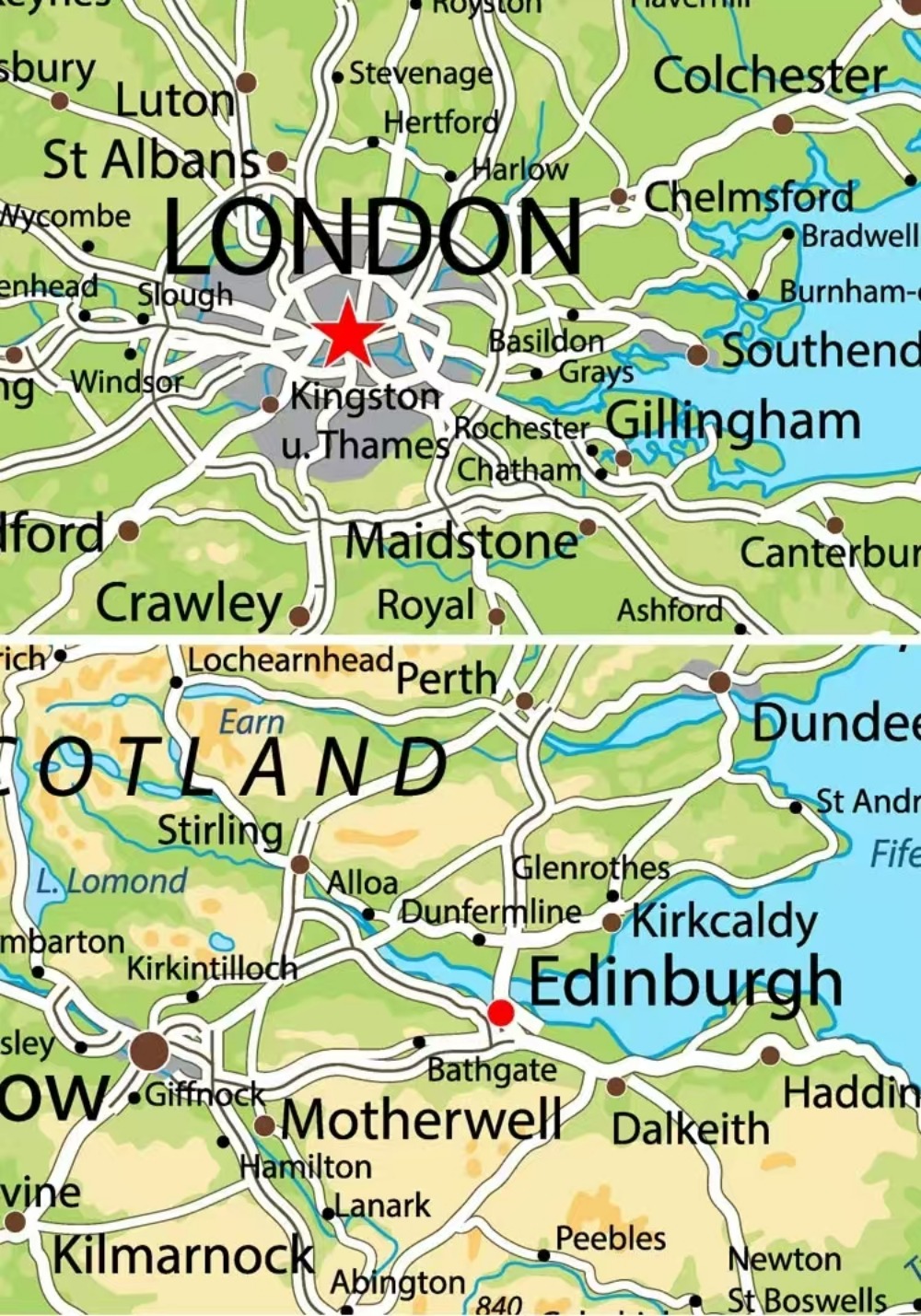 Large HD UK Map Posters Prints - Office Furniture Uk 评论和价格