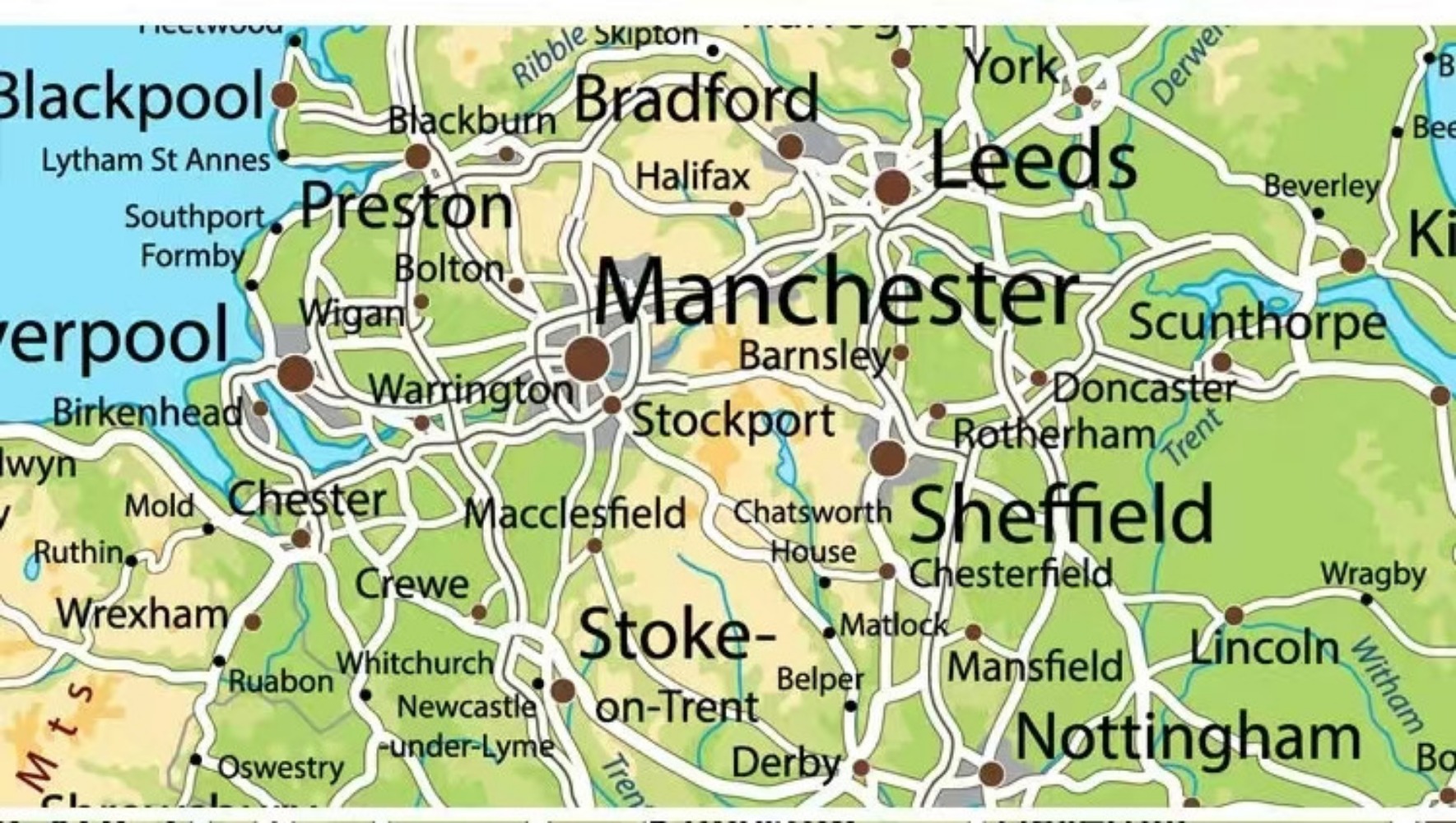 Large HD UK Map Posters Prints - Office Furniture Uk 评论和价格