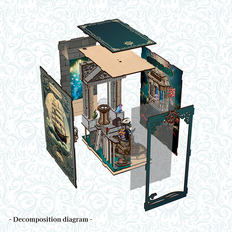 3D Wooden DIY Bookend Puzzle H - Office Furniture At Home 评论和价格