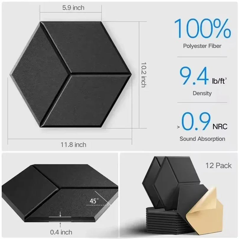 12 Pcs Self-Adhesive Hexagon S - Office Furniture Plan 评论和价格