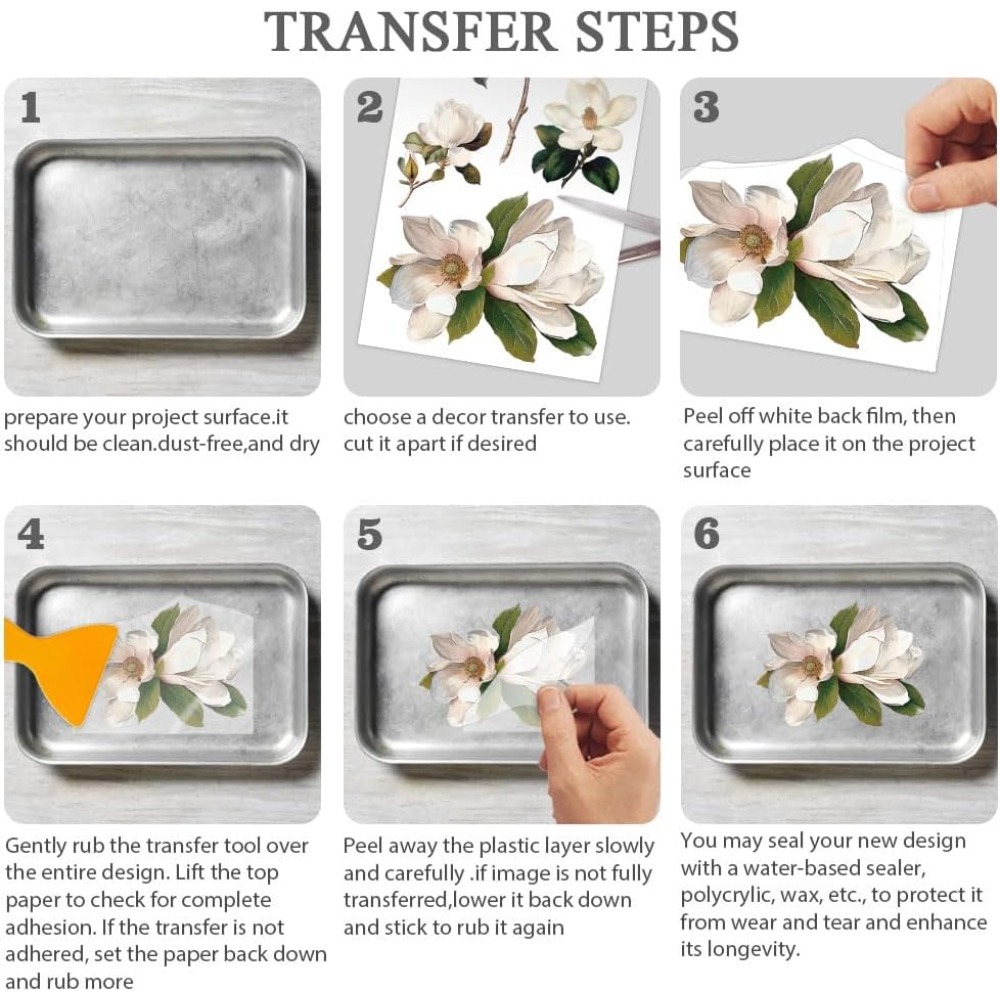 3pcs/Set Rose Rub on Transfers - Office Furniture Plan 评论和价格