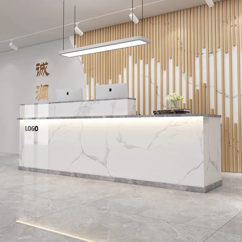 Custom Practical  Reception De - Office Furniture Plan 评论和价格